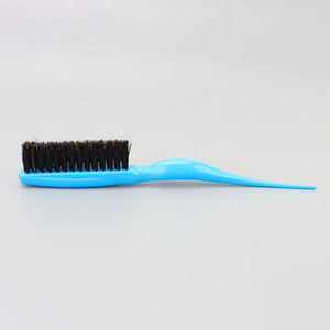 Brosse <span class=keywords><strong>à</strong></span> cheveux personnalisée avec logo, poils de sanglier et nylon, bleue, 3 rangées, peigne <span class=keywords><strong>à</strong></span> queue de rat en nylon, outil de <span class=keywords><strong>coiffure</strong></span>, brosse <span class=keywords><strong>à</strong></span> touffes pour le coiffage des cheveux - Product Image 1
