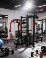 Tronzen LM-029 Banc de musculation multifonctionnel en acier noir pour la maison et le commerce, avec cadre de porte en forme de dragon à quatre pattes