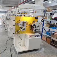 Machine d'impression flexographique pour étiquettes en satin de polyester 2 couleurs + 1 couleur / Machine d'impression d'étiquettes de vêtements en rouleau à rouleau