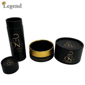 Emballage <span class=keywords><strong>de</strong></span> Luxe Tube en Carton Noir Boîte Ronde Emballage Cosmétique Boîtes <span class=keywords><strong>Tubes</strong></span> Cadeaux Cylindriques en Papier Noir - Product Image 6