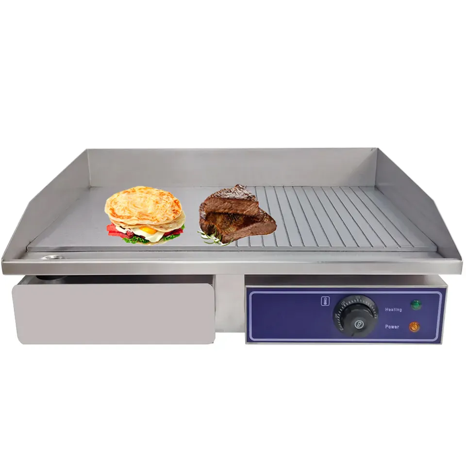 Half Grooved Half Flat Cast Iron Hot Plate Electric Griddle with Good Price