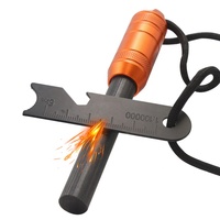 Allume-feu en métal robuste de 1/2 pouce pour camping, bushcraft et survie, avec allume-feu en capsule et allume-feu en tison