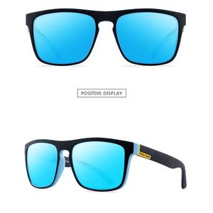 Nuevas gafas de sol polarizadas con montura negra y lentes azules, protección UV400 para deportes al aire libre, viajes, conducción, gafas cuadradas para hombre - Product Image 1