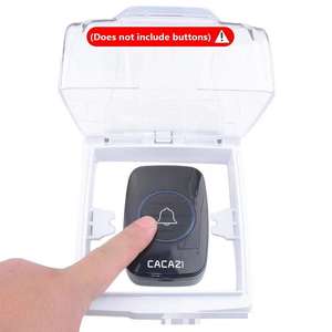 Sonnette sans fil étanche Cacazi, intelligente pour la maison, portée <span class=keywords><strong>de</strong></span> 300 m, prise US EU UK, 1 récepteur, 1 2 3 boutons, <span class=keywords><strong>carillon</strong></span> <span class=keywords><strong>de</strong></span> sonnette - Product Image 6