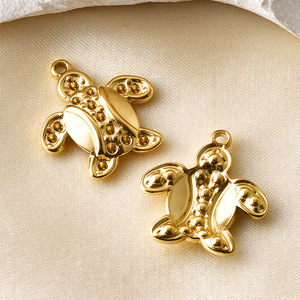 Colgantes Marinos de Acero Inoxidable Dorado Zini, Tortuga Marina, Estrella de Mar, Concha, Accesorios de Joyería DIY - Product Image 4
