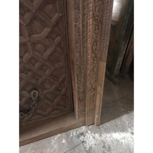 Porte d'entrée ancienne indienne sculptée, porte d'entrée ANTIQUE sculptée - Product Image 4