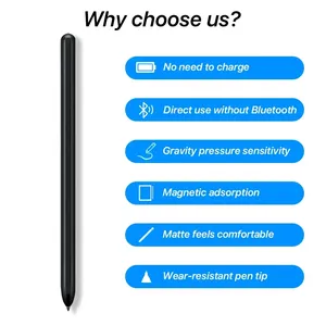 ปากกา <span class=keywords><strong>S</strong></span> <span class=keywords><strong>Pen</strong></span> สำหรับ <span class=keywords><strong>Samsung</strong></span> Galaxy <span class=keywords><strong>Tab</strong></span> S6 Lite <span class=keywords><strong>S7</strong></span> FE S8 <span class=keywords><strong>Plus</strong></span> S9 Ultra ปากกาสไตลัสสำหรับ <span class=keywords><strong>Samsung</strong></span> พร้อมระบบตรวจจับแรงกด ปากกาพร้อมยางลบ ปากกาสัมผัส - Product Image 1