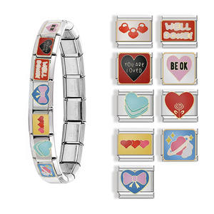 Bracelet de couple amour longue <span class=keywords><strong>distance</strong></span> breloque coeur en acier inoxydable autres bracelets et bracelets de mode pour la fabrication de bijoux de couple - Product Image 1