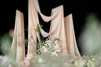 Voilages de plafond blancs en tissu mousseline pour mariage, rideaux de fond pour cérémonie, arche, fête, décoration de scène
