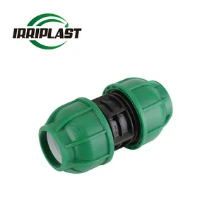 Water Pipe Fitting Pp Coupling HDPE Pipe PP Compression Fittings Plastic Clamp Saddle For Water Supply PN10 Free Sample Drip Irrigation Fitting