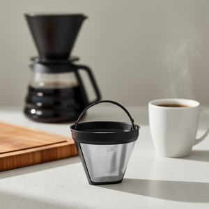 Cilio <b>Coffee</b> Permanent Filter Stainless Steel Size 4 For Drip <b>Coffee</b> <b>Makers</b> - Product Image 3