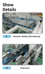 CQT- 800 Cardboard/corrugated Straight Line <b>Box</b> Mini <b>Folder</b> Gluer Machine Automatic <b>Folder</b> Gluer Machine Gluing Machines - Product Image 4