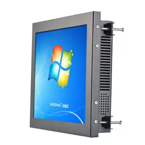 Endüstriyel yüksek parlaklık metal 12 "inç TFT LCD toz geçirmez açık rezistif dokunmatik ekran açık çerçeveli monitör ilaç için kiosk