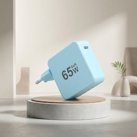 Chargeur mural compact à charge rapide 65W GaN Type C couleur macaron, prise EU US UK AU, pour téléphone, tablette, ordinateur portable