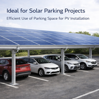 Système de montage de carport solaire étanche avec AL6005-T5 et SUS304 pour les projets de parkings