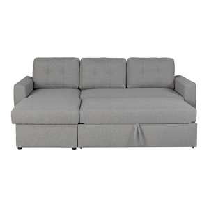 Sofá Cama Moderno de Lujo con Función de Almacenamiento, Suministro al por Mayor de Fábrica, Sofá Cama de Tela Gris - Product Image 3