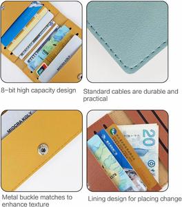 Wholesale Fashion Multifunctional Portable <b>Card</b> Holder PU Leather Wallet with Customized Logo - Product Image 5