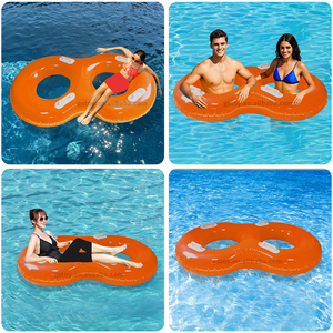 <span class=keywords><strong>Inflatable</strong></span> đôi bơi vòng tròn người lớn hai người bơi vòng ống <span class=keywords><strong>Float</strong></span> với xử lý - Product Image 2