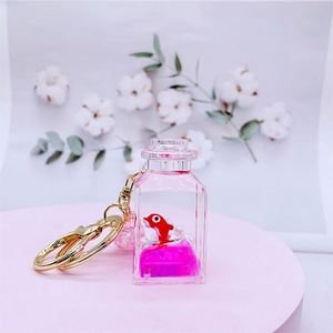 New Liquid Keychain Woman Cartoon <b>Floating</b> Key Ring Bag Car Pendant Girl Gift Keychain Accessories - Product Image 5