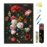 Peinture Diamant DIY Rose, Broderie Diamant Fleur, Peinture à l'Huile, Broderie Strass, Décoration Murale Intérieure pour Adultes