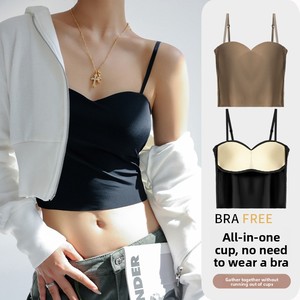 Eisseiden-Träger-Camisole für Damen: Nahtloser, rückenformender BH mit integrierten Polstern – Verhindert Kleiderschrankprobleme - Product Image 1