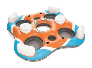 Gonflable air carré bateau canapé repos flotteur lit pour piscine <span class=keywords><strong>4</strong></span> personnes parc aquatique porteur 320kg En71 <span class=keywords><strong>test</strong></span>é - Product Image 4
