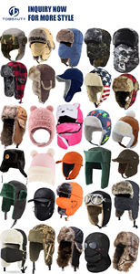 مخصص الفراء Earflap التزلج على الجليد طيار الروسية الدافئة الشتاء قبعة أوشانكا فو شيربا للرجال البالغين للجنسين - Product Image 6