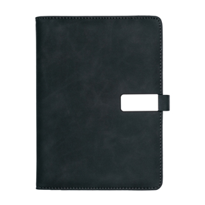Aurelux - Agenda Profesional de Cuero Negro con Cierre Metálico para Planificación Diaria Ejecutiva y Oficina - Product Image 1