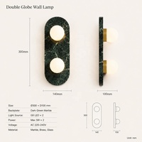 Collection de luminaires muraux ovales en marbre, plaque ovale en pierre naturelle, globe opale, LED G9, chambre à coucher, hôtel, couloir