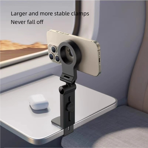 Multi Angle 360° Rotation Magnetic <b>Phone</b> Clip Mount for Airplane Tray <b>Desk</b> Table - Product Image 4
