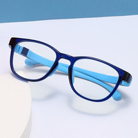 A10005 Gafas con Filtro de Luz Azul Estilo Punk para Niños, Lentes de PC Unisex para Computadora y Teléfono, Monturas de Gafas Sin Miopía