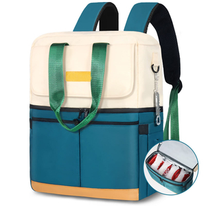 Double <span class=keywords><strong>Decker</strong></span> Garde le froid Sac à dos étanche Élégant pour femmes Imperméable Pique-nique Sac isotherme Voyage Travail Plage Sac à lunch isotherme - Product Image 1