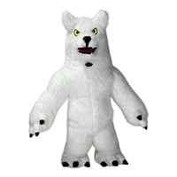 Costume de loup gonflable pour adulte pour Halloween, combinaison de loup en fourrure gonflable pour divertissements