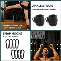 Barre de triceps pour press-down, accessoires d'entraînement intégrés pour la gym, barres de triceps, poignées pour lat pulldown, kit de poulie triceps
