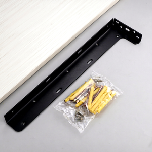 GQK Heavy-Duty L-Shape Steel Invisible Suspended Support Frame for TV <b>Cabinet</b> <b>Desk</b> Kitchen Shelf-Black Modern Simple Design Easy - Product Image 1