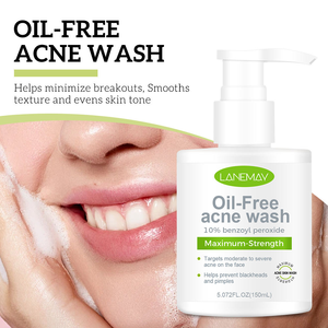 Limpiador facial <span class=keywords><strong>de</strong></span> control <span class=keywords><strong>de</strong></span> aceite <span class=keywords><strong>de</strong></span> máxima resistencia OEM <span class=keywords><strong>10</strong></span>% peróxido <span class=keywords><strong>de</strong></span> <span class=keywords><strong>benzoilo</strong></span> previene espinillas y espinillas textura suave incluso el tono <span class=keywords><strong>de</strong></span> la piel - Product Image 2