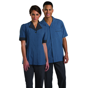 Maglia antistatica con chiusura a cerniera in poliestere 100% per lavoro e uniforme per il personale di lavoro dell'<span class=keywords><strong>hotel</strong></span> con due tasche anteriori profonde - Product Image 2