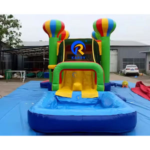 Vente flash - Château gonflable en PVC, château gonflable avec toboggan aquatique, piscine gonflable, château gonflable avec souffleur, garantie de 3 ans - Product Image 2