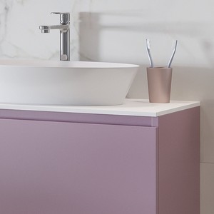 Kamalu <span class=keywords><strong>SP</strong></span>-<span class=keywords><strong>80B</strong></span> 80cm tường-treo phòng tắm Tủ với nhựa trắng Countertop phòng tắm hiện đại vanities - Product Image 5