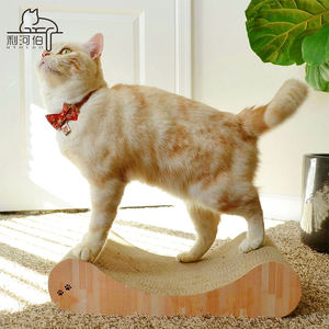 Ambientalmente Amigável Grande Luxo Interativo Personalizável 2 Nível Durável Ondulado Papel <span class=keywords><strong>Cat</strong></span> <span class=keywords><strong>Scratcher</strong></span> Ferramenta Coçar - Product Image 2