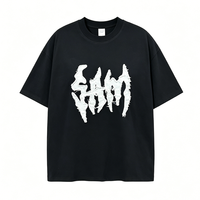 Logo brodé personnalisé pour homme avec patch appliqué, 100% coton, couleur gris brume, impression DTG, respirant, tricoté, style gothique oversize, vierge