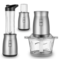 Krachtige 500W ABS 2L glazen kom multifunctionele stille 2-snelheden keukenmachine (krachtige elektrische hakselaar blender molen)