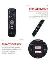 ZY39101 UNIVERSEL POUR NETFLIX LCD LED TV TÉLÉCOMMANDE UTILISATION SUR PHILI