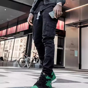 Pantalons décontractés <span class=keywords><strong>pour</strong></span> hommes Vêtements de grande taille usés Jeans cargo micro-élastiques serrés coupe slim <span class=keywords><strong>pour</strong></span> hommes - Product Image 4