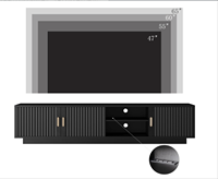 Meuble TV LED pour TV 80 pouces Mid Century Media Entertainment Center avec lumières LED Console TV moderne pour le salon