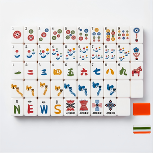 Juego de Fichas de Mahjong de Lujo, Ecológico, Portátil, Plegable, Resistente, <span class=keywords><strong>para</strong></span> 4 Jugadores, Juego de Interior, Regalo <span class=keywords><strong>para</strong></span> <span class=keywords><strong>Amigos</strong></span> y Familiares, Material Acrílico - Product Image 6