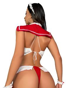 Nouveau étudiant <span class=keywords><strong>tenue</strong></span> érotique Perspective Passion uniforme séduisant Sexy robe de nuit <span class=keywords><strong>en</strong></span> vrac gros Lingerie pour femmes blanc - Product Image 5