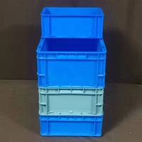 Caisse en plastique empilable, recyclable, compatible avec les palettes Euro, à parois solides, norme européenne, panier de stockage industriel