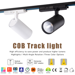 Có thể điều chỉnh di chuyển theo dõi lightingin Dimmable <span class=keywords><strong>LED</strong></span> theo dõi hệ thống chiếu sáng 40 Wát tại chỗ <span class=keywords><strong>LED</strong></span> trần Spotlight vòng trong nhà theo dõi ánh sáng - Product Image 2