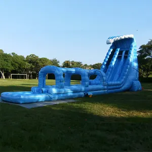 2023 Hot Sale Giant PVC Blue Crush Dual Lane Water Slide Commercial Water Slide Inflatable For Kids
